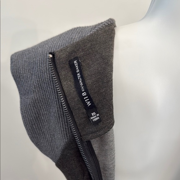 W118 by Walter Baker XS Grey Black Sleeveless Sheath Midi Dress - Picture 10 of 15